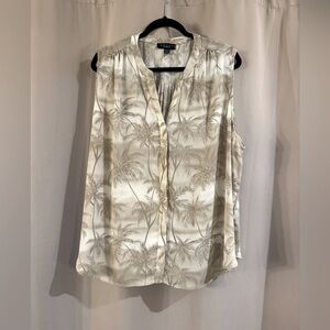Women's Grace Palm Print Sleeveless Top
